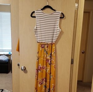 bernice 2fer knit maxi dress